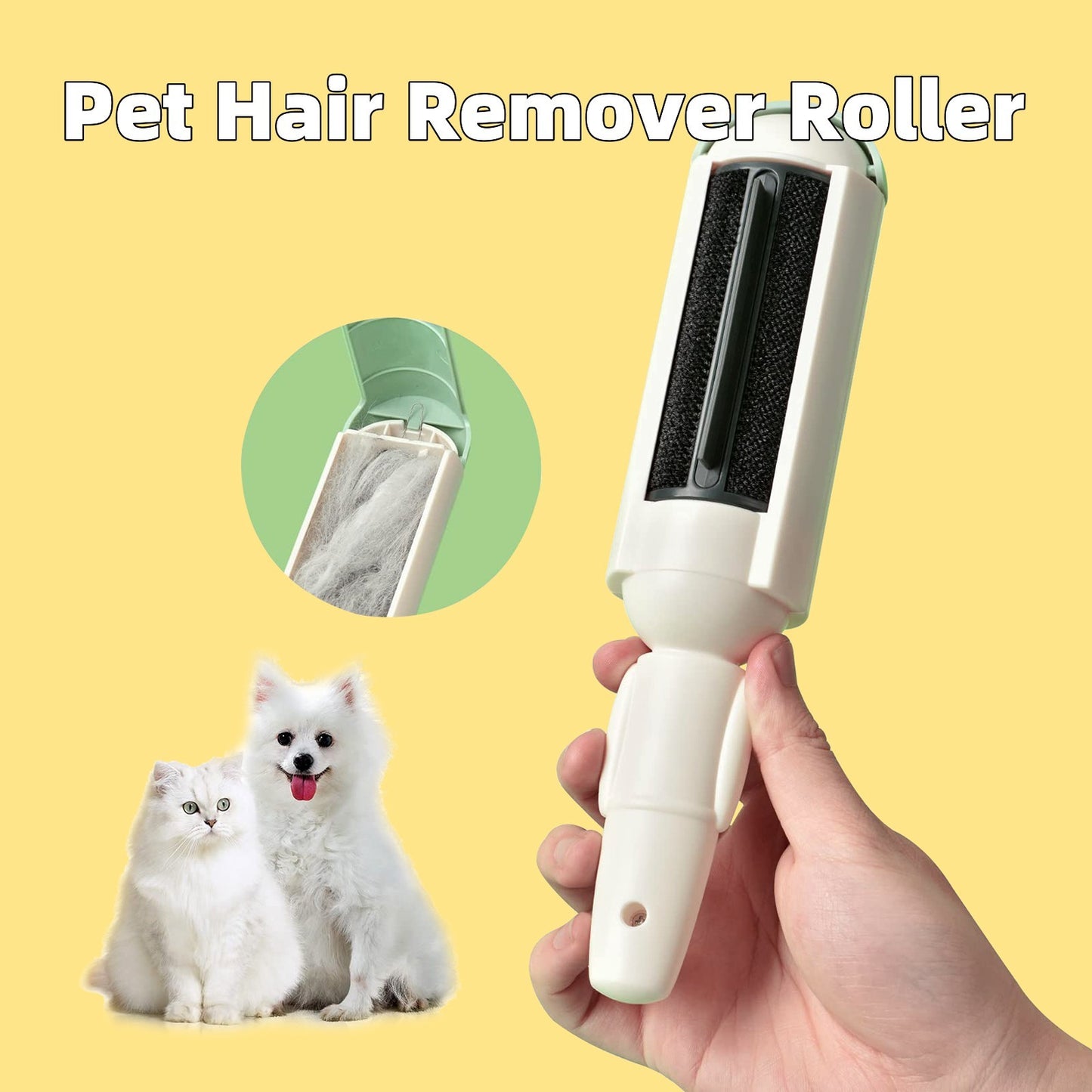 Pet Hair Remover Roller – Reusable & Self-Cleaning for Furniture, Car & Clothes